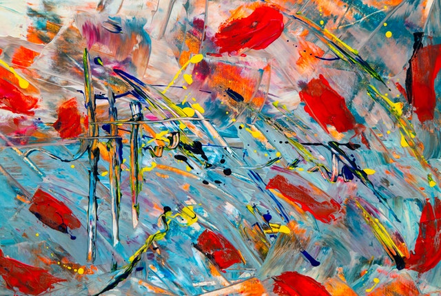 close up of contemporary art